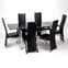 Sarah Extending Glass Dining Table With 6 Romeo Dining Chairs_2